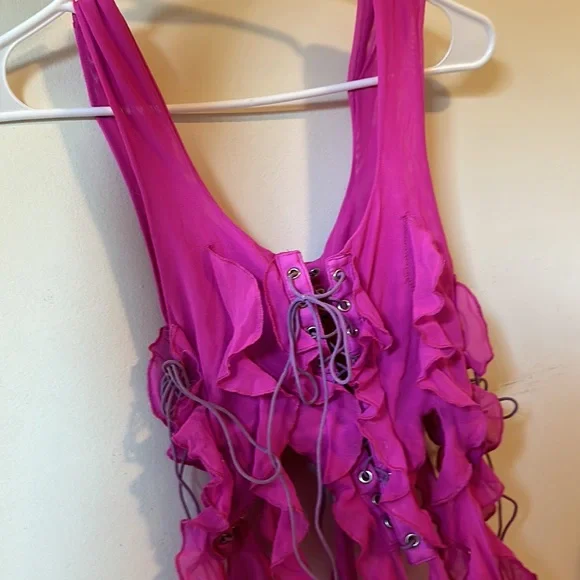 Femme Bustier Top Fuchsia/Pink - Picture 6 of 10
